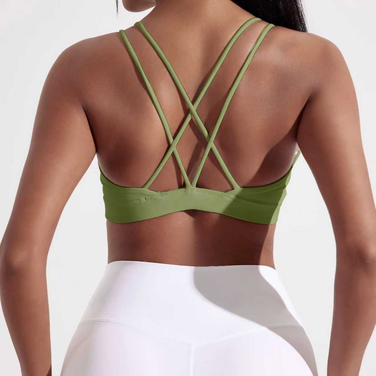 Crisscross Strappy Sports Bra