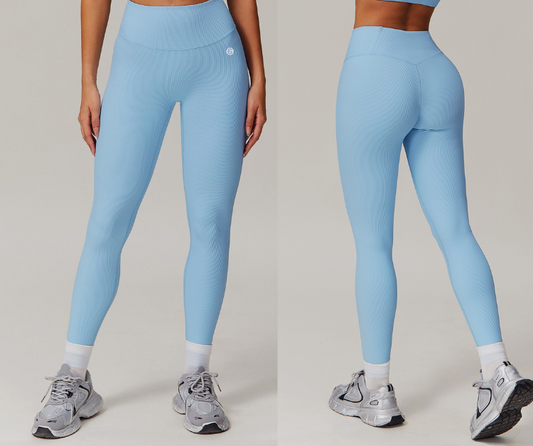 These high-waisted ribbed leggings offer a sculpting fit with a soft, stretchy feel. Ideal for yoga, Pilates, walking, and strength training—comfort meets style for studio and street