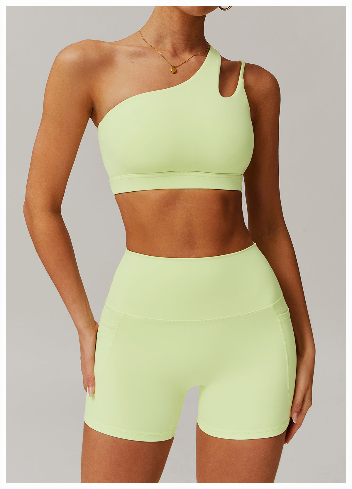 Asymmetrical One-Shoulder Sports Bra