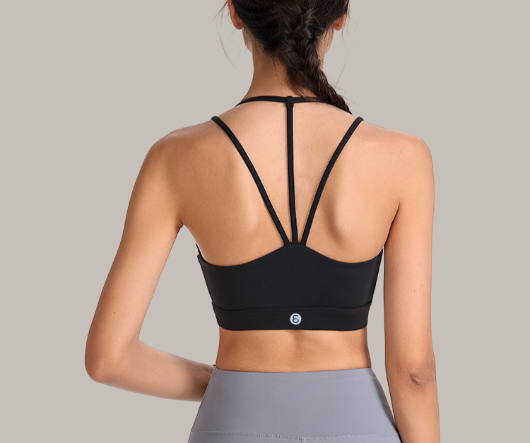 Sleek and supportive, this sports bra features a stylish strappy back design and smooth, sweat-wicking fabric—perfect for yoga, pilates, and low- to medium-impact workouts.