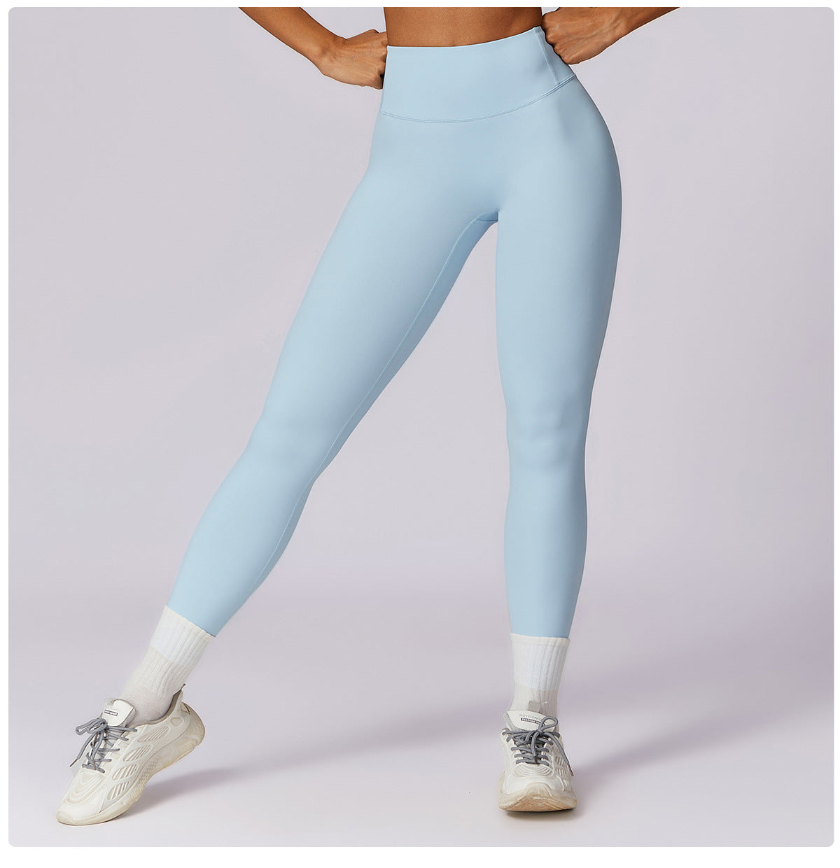 high-waist, body-sculpting leggings made from buttery-soft 78% polyamide & 22% elastane. Invisible pleated lift detail for natural curve enhancement. Ideal for gym, yoga, and daily wear.